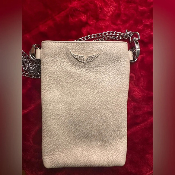 Zadig & Voltaire Rock phone pouch in almond beige - Picture 4 of 8